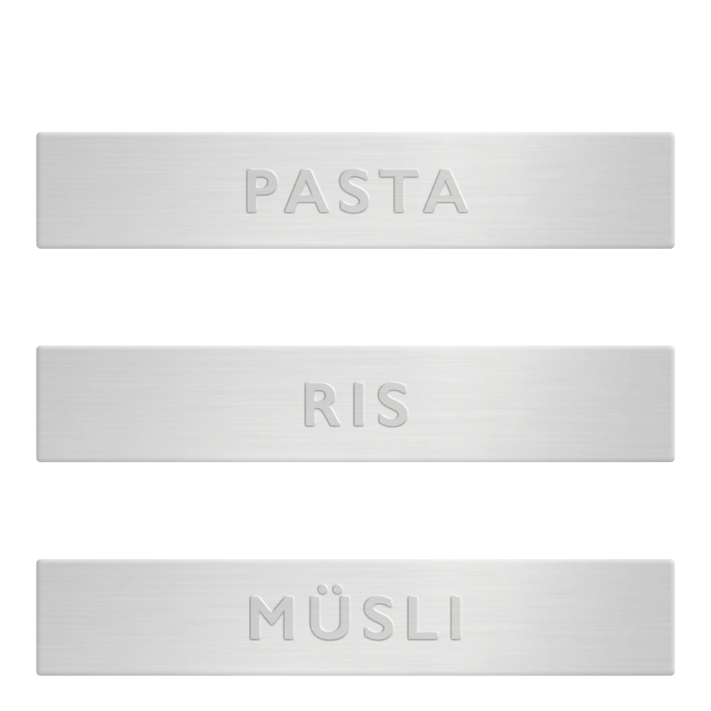 Solstickan - Skyltar till Förvaringsburk 3-pack Pasta, Ris och Müsli