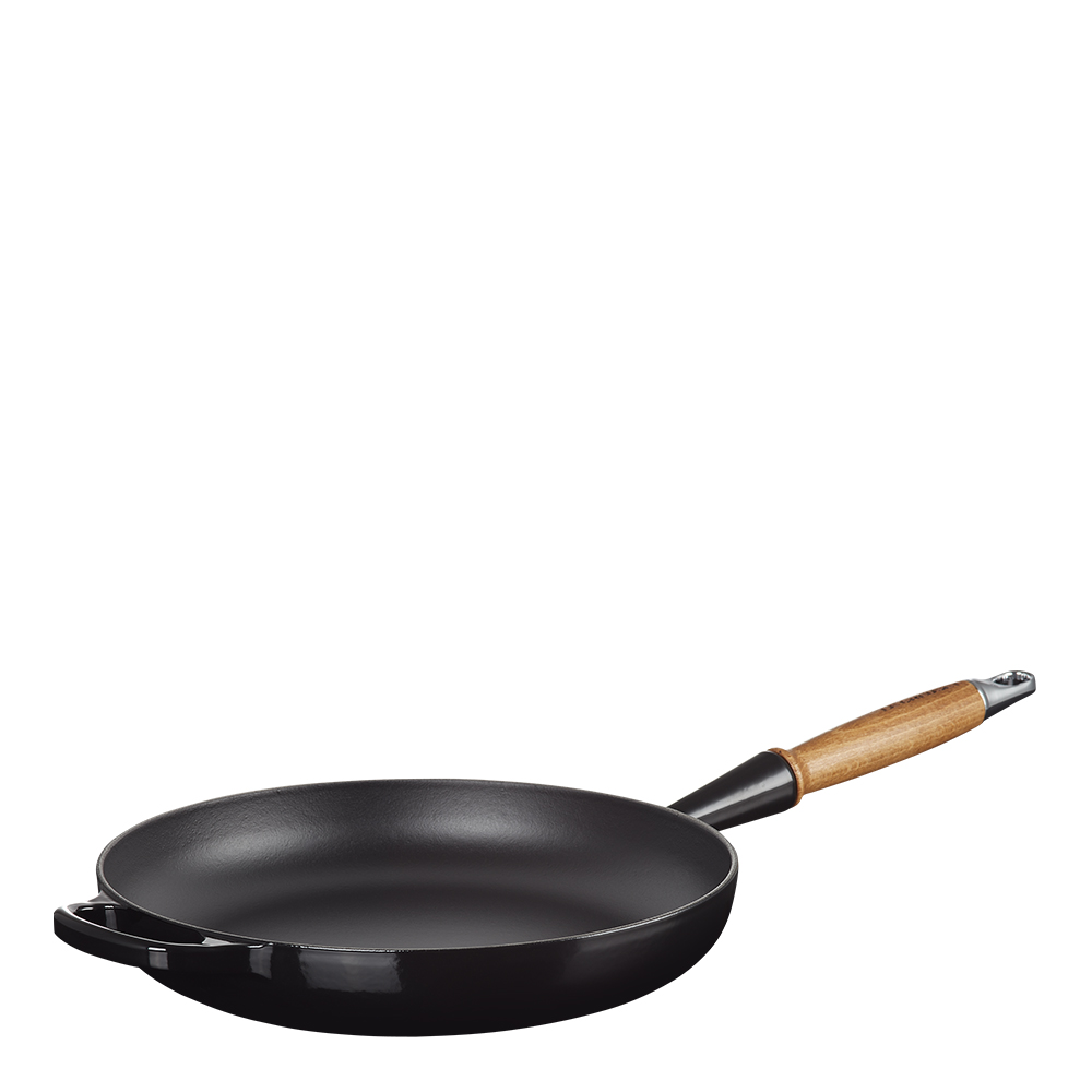 Le Creuset - Signature Stekpanna med trähandtag 28 cm Svart