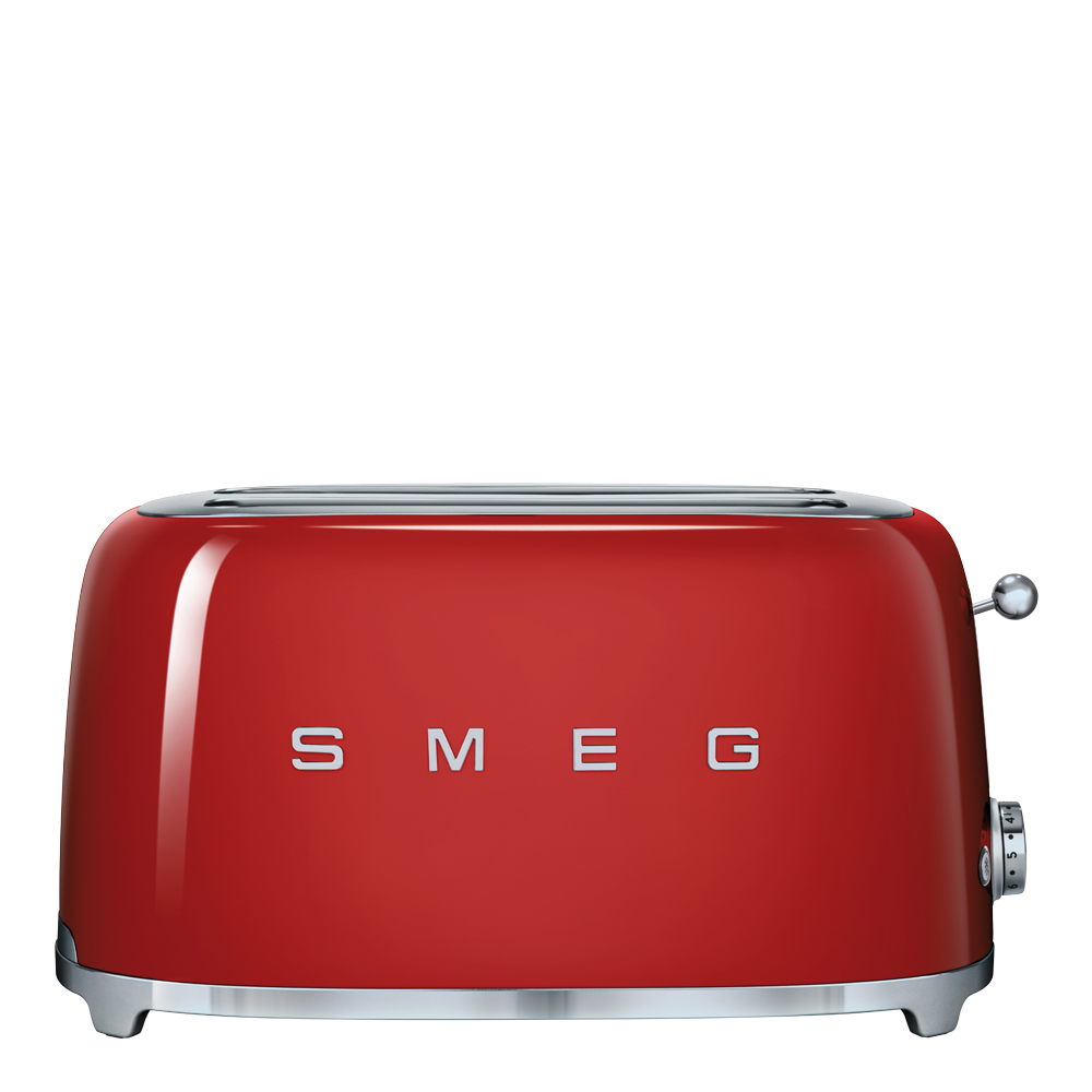 Läs mer om Smeg - Smeg 50s Style Brödrost 4 skivor Röd