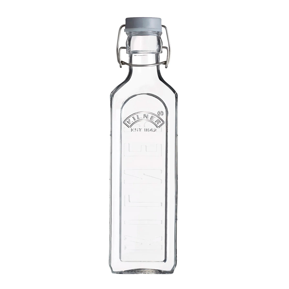 Kilner - Clip Top Flaska Fyrkantig Bygellock 0,6 L Klar
