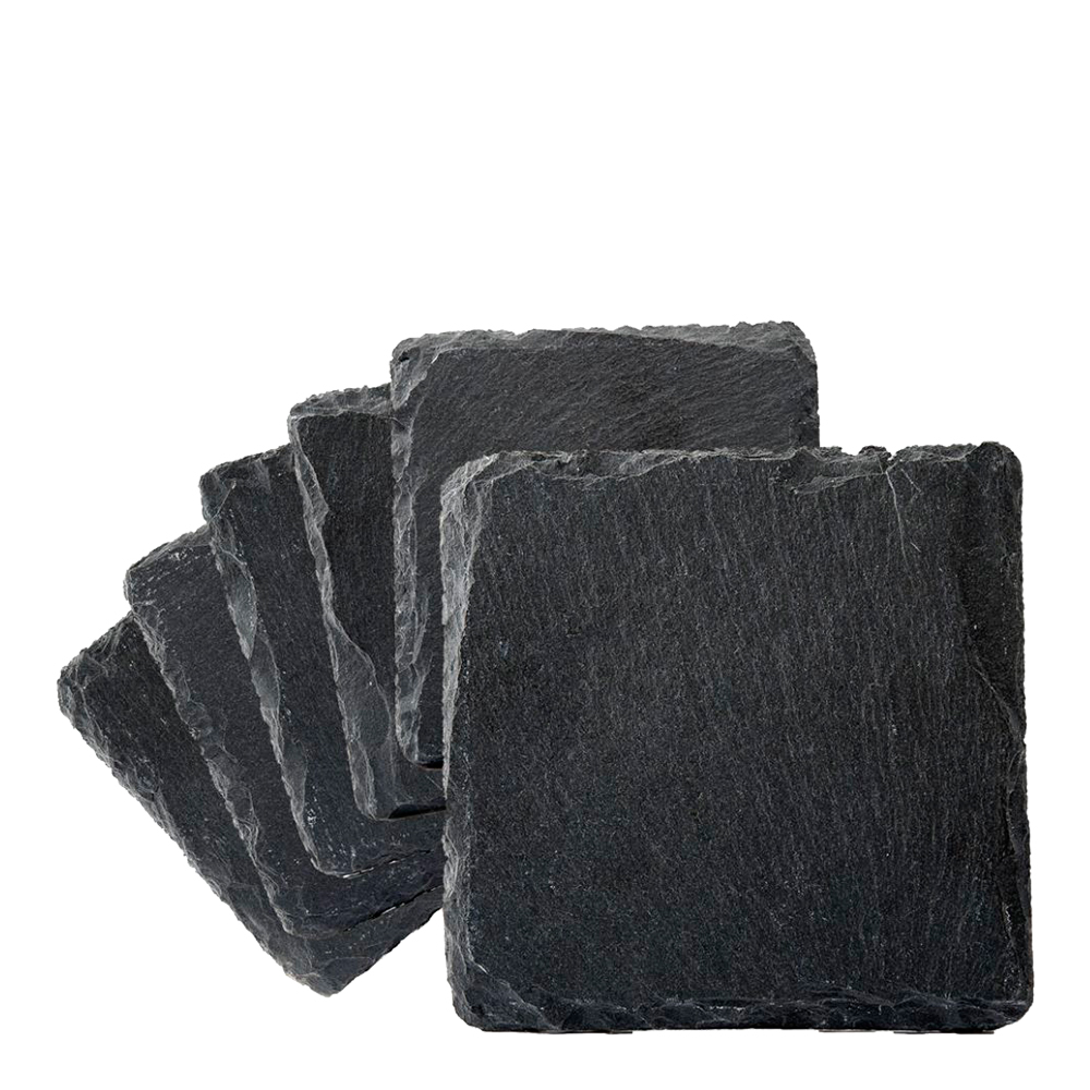 Dorre – Glasunderlägg 10×10 cm 6-pack Svart