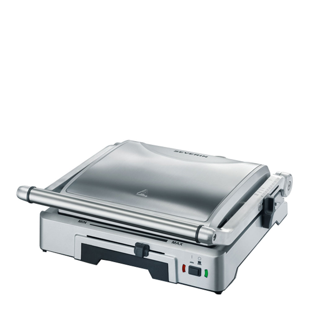 Severin - Klämgrill borstat stål 27x24 cm 1800 W