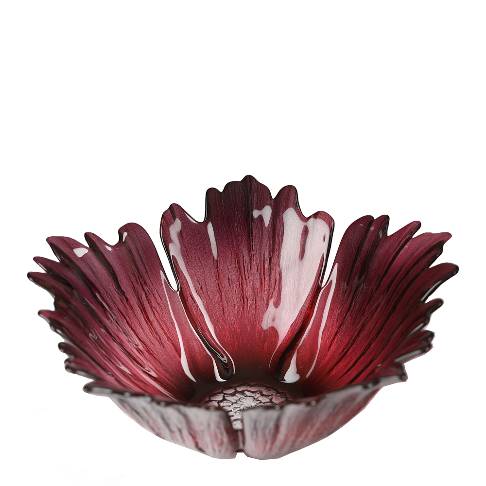 Målerås Glasbruk – Fleur Skål 19 cm Röd