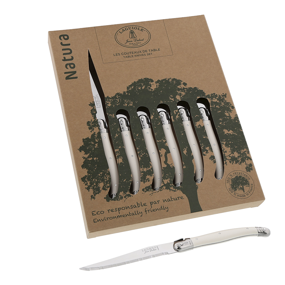 Jean Dubost Laguiole – Grillkniv 6-pack Biodegradable Vit