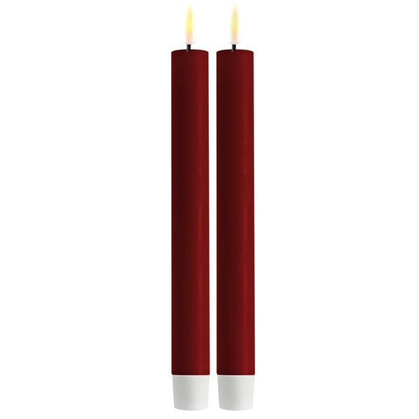 Läs mer om DeluxeHomeart - Kronljus Led 2x24 cm 2-pack Bordeaux