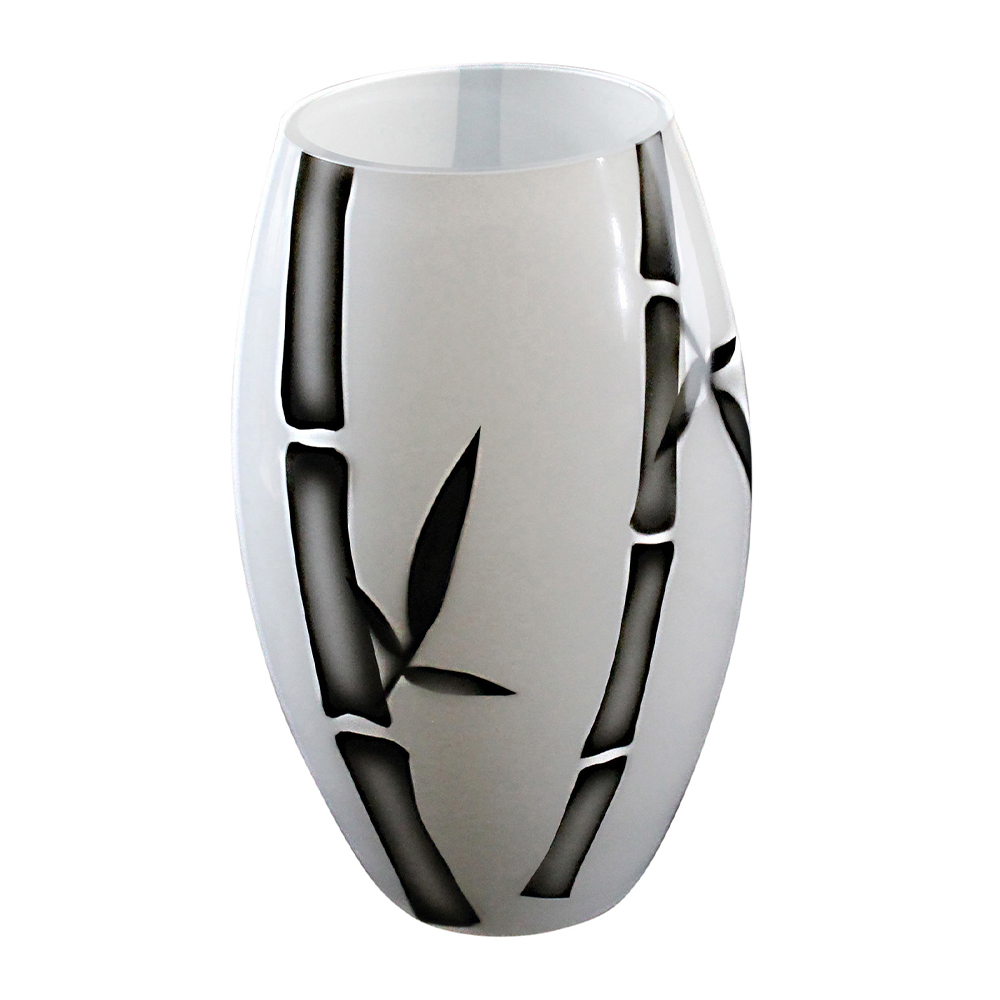 Nybro Crystal Bambu Vas 20×13 cm Vit