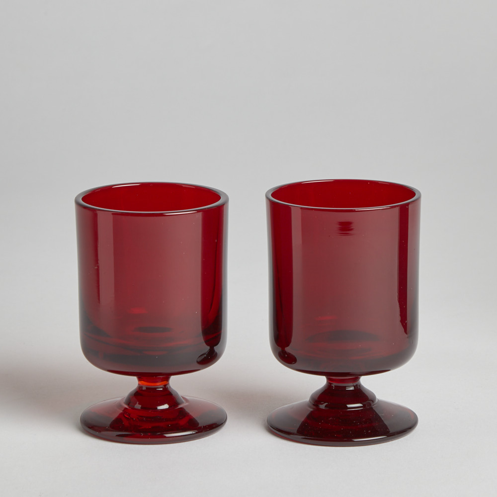 Reijmyre Glasbruk – SÅLD Glas på fot 2 st