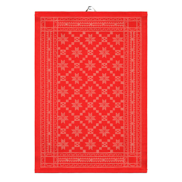 Ekelund Åttebladrose Kjøkkenhåndkle 50x70 cm Rød
