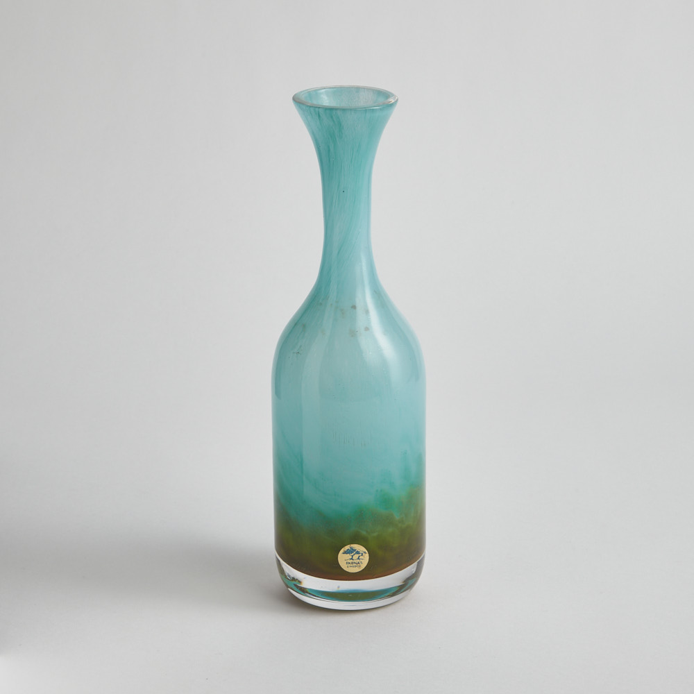 Läs mer om Vintage - SÅLD Vas i Blått och Grönt