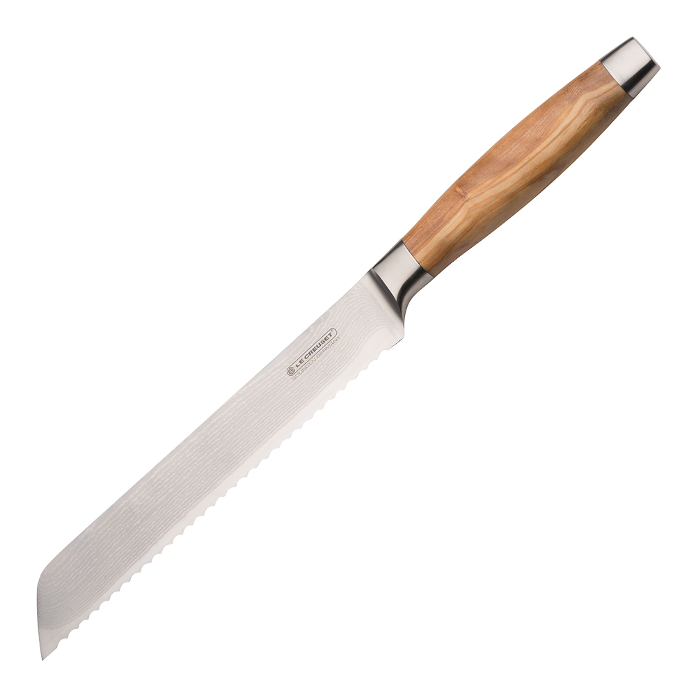 Läs mer om Le Creuset - Brödkniv 20 cm Olivträhandtag