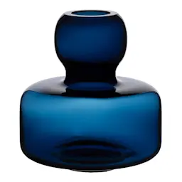 Marimekko Flower Vas i glas 10x10 cm Midnight blue