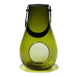 Holmegaard Design With Light hurricane lanterne 25 cm olivengrønn
