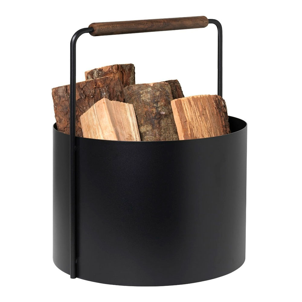 Blomus - Ashi Vedkorg 35x45 cm Brunt ekhandtag