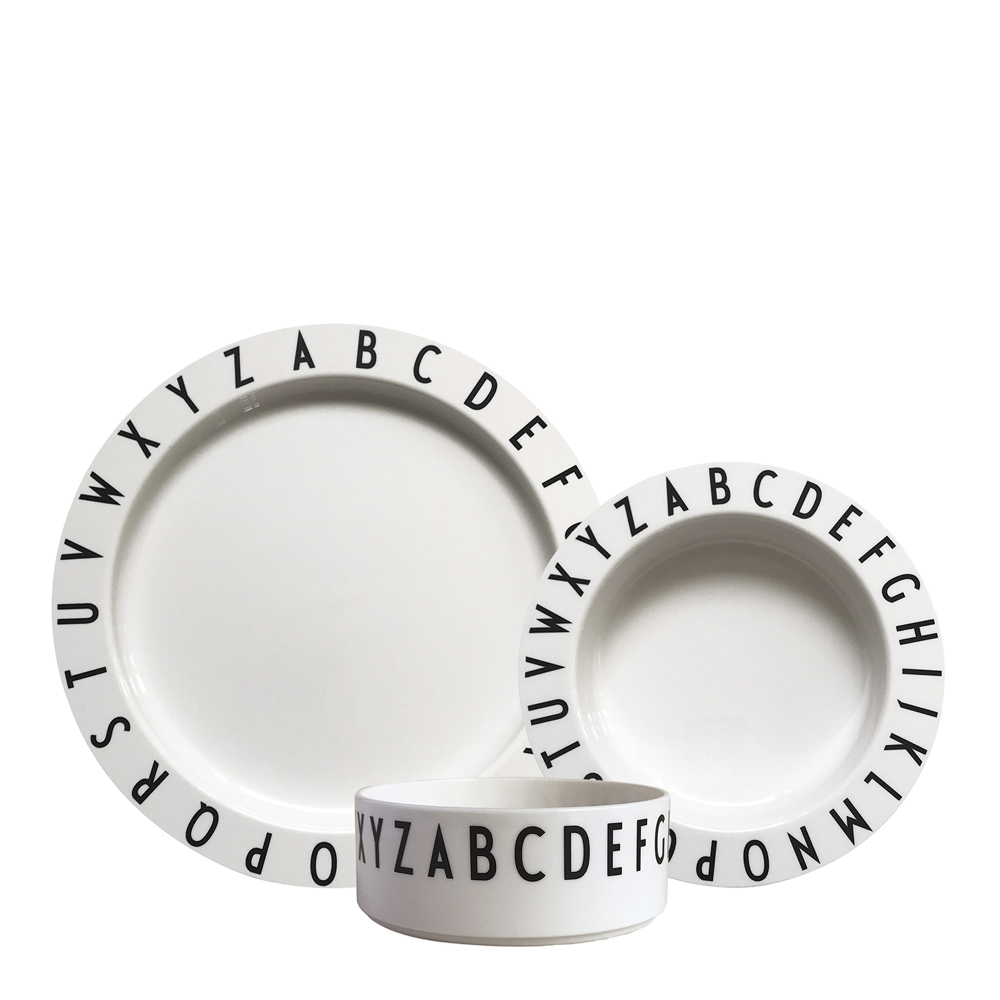 Design Letters - Eat & Learn Tallriksset Vit