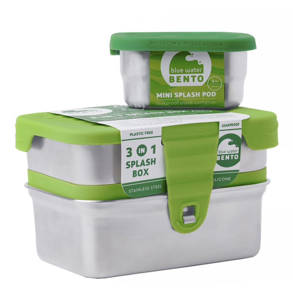 ECOlunchbox – Splash Matlåda 3 delar Grön