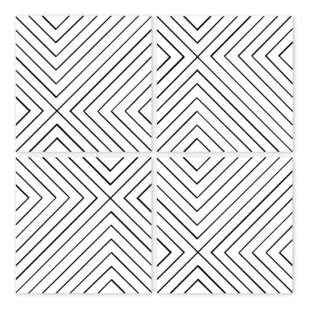 Boubouki Kakeldekor Labyrint 15×15 cm 4-pack Transparent