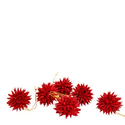 Afroart Kotte Julhänge Stjärna 4 cm 6-pack Vit