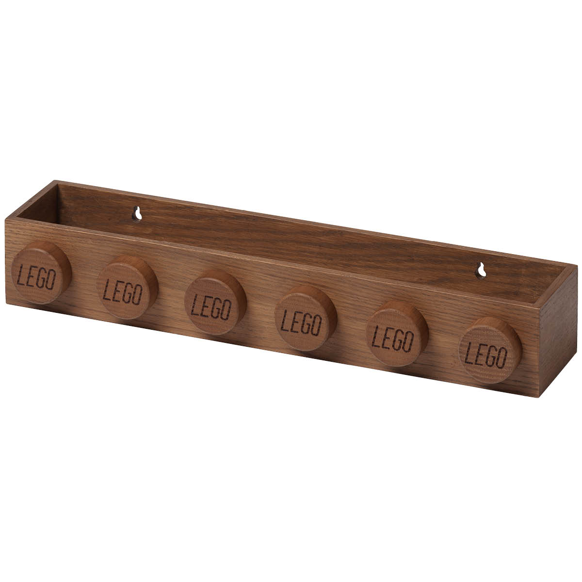 Läs mer om NHG - Wooden collection Vägghylla 1x6 Mörk Ek