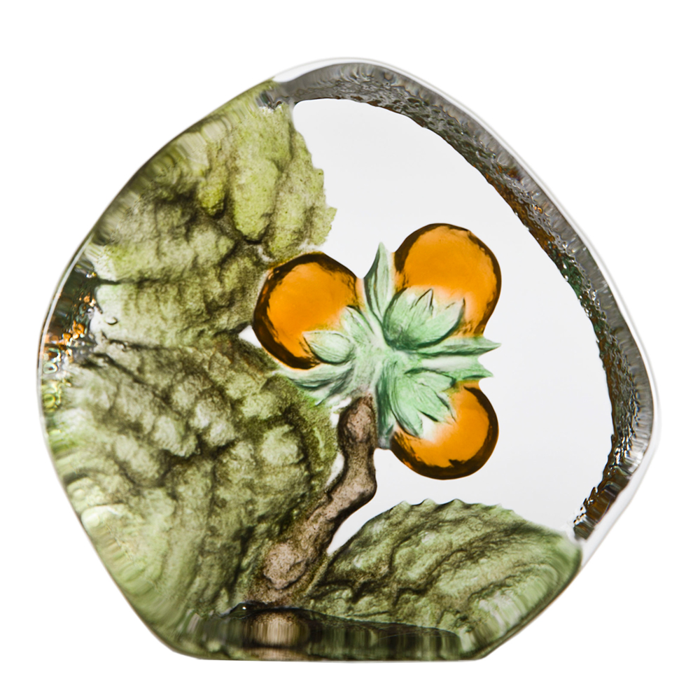 Målerås Glasbruk Floral Fantasy Hassel 10 5 mm Orange