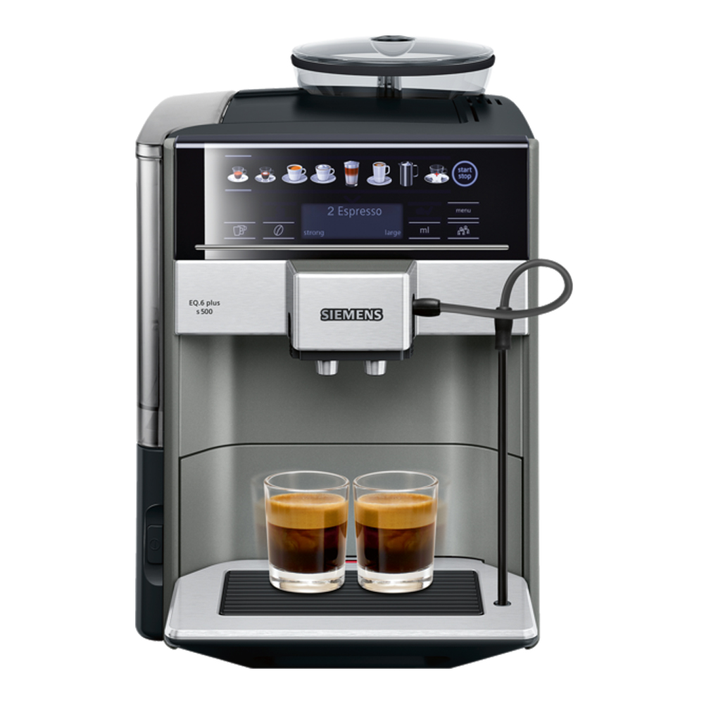 Läs mer om Siemens - Automatisk Espresso/kaffemaskin EQ6 PLUS S500 Morning Haze