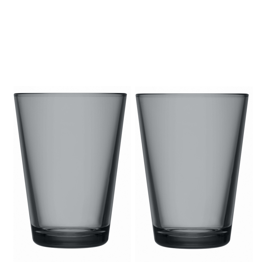 Läs mer om Iittala - GLAS MÖRKGRÅ 40 CL 2 ST Mörkgrå