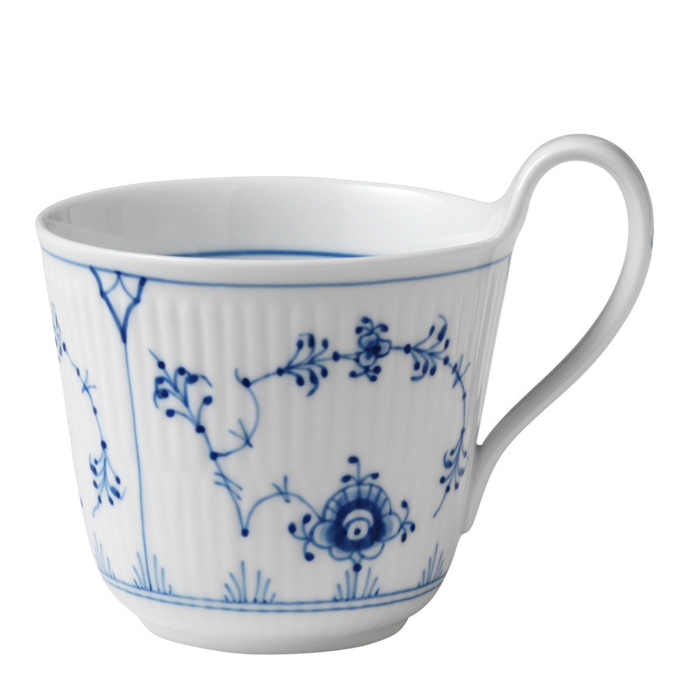 Blue Fluted Plain Kopp 33 cl högt handtag