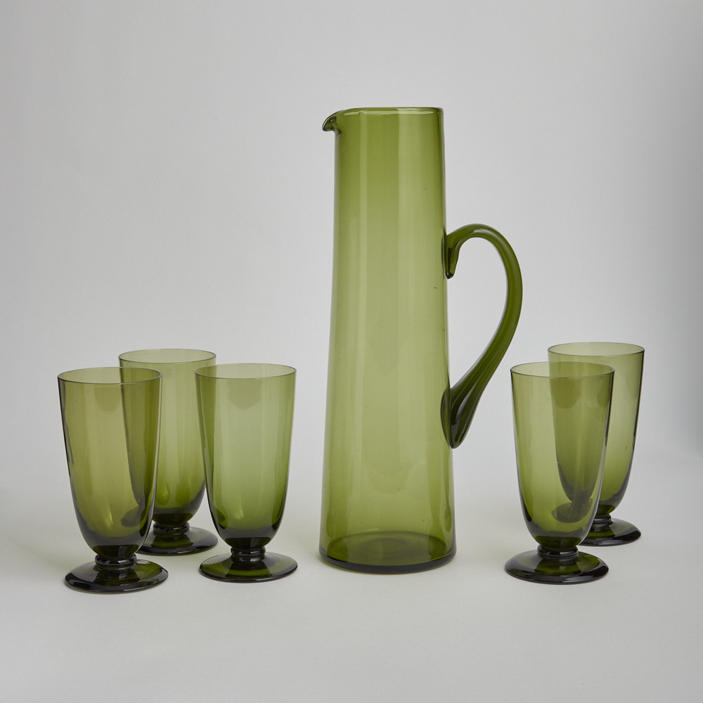 Läs mer om Vintage - SÅLD H55 Kanna med 5 st Glas
