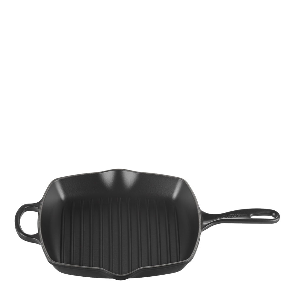 Le Creuset - Signature Grillpanna Kvadratisk 26 cm Mattsvart