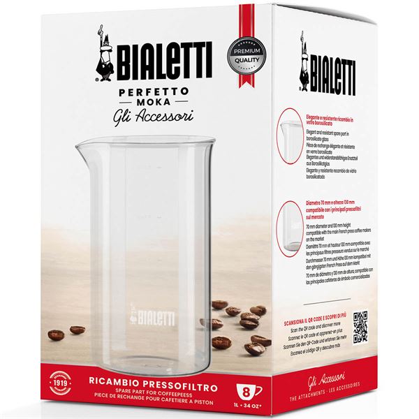 Bialetti – Reservglas 1L Klar