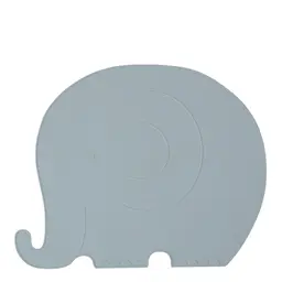 Oyoy Bordbrikke Elefant Silikon 41x33 cm Lyseblå 