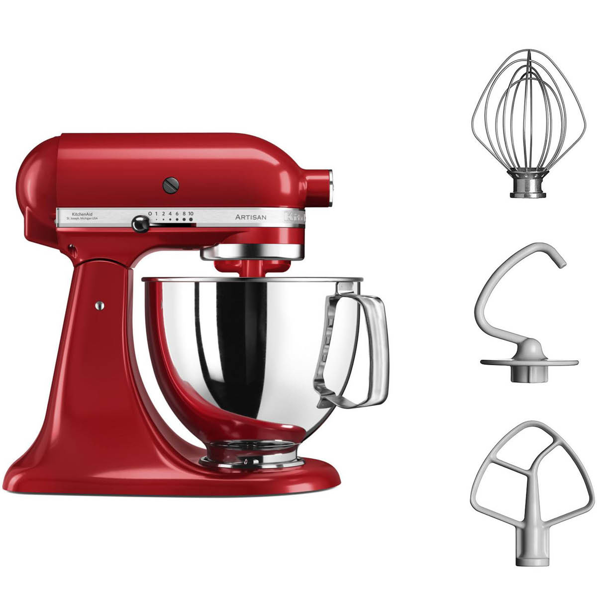 KitchenAid Artisan Yleiskone 5KSM125 4,8 L Punainen