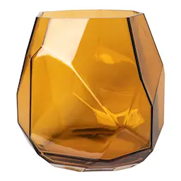 Magnor Iglo Lysholder/Vase 22 cm Warm Cognac 