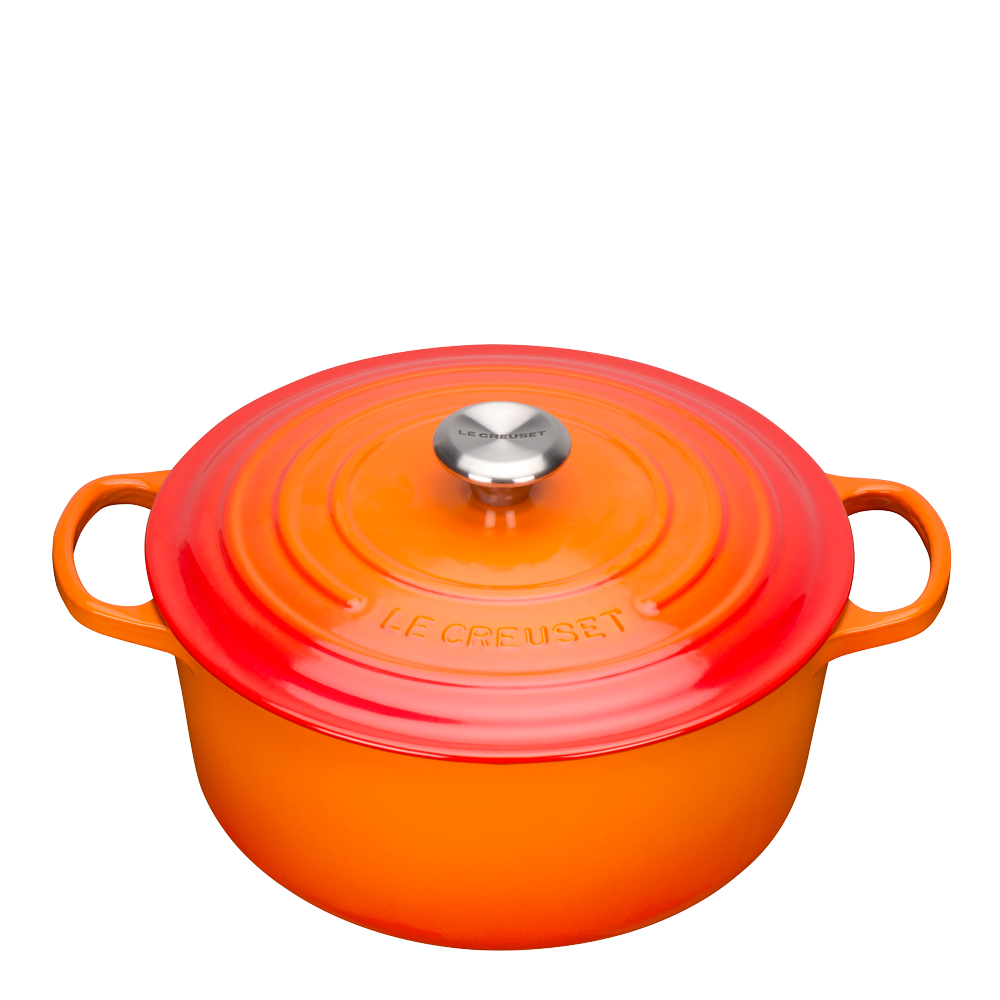 Läs mer om Le Creuset - Signature Gjutjärnsgryta rund 28 cm 6,7 L Vulkan