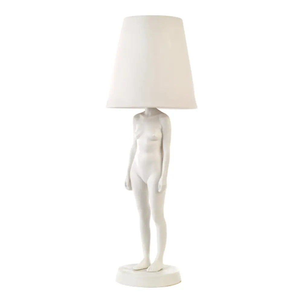 Hiding lady bordlampe dame 59 cm hvit