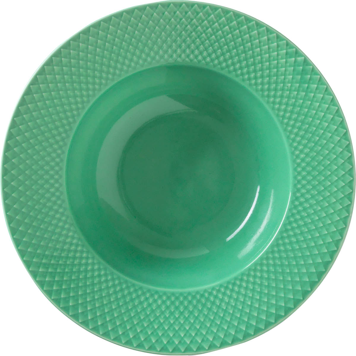 Läs mer om Lyngby Porcelain - Rhombe Color Tallrik Djup 24.5 cm Grön