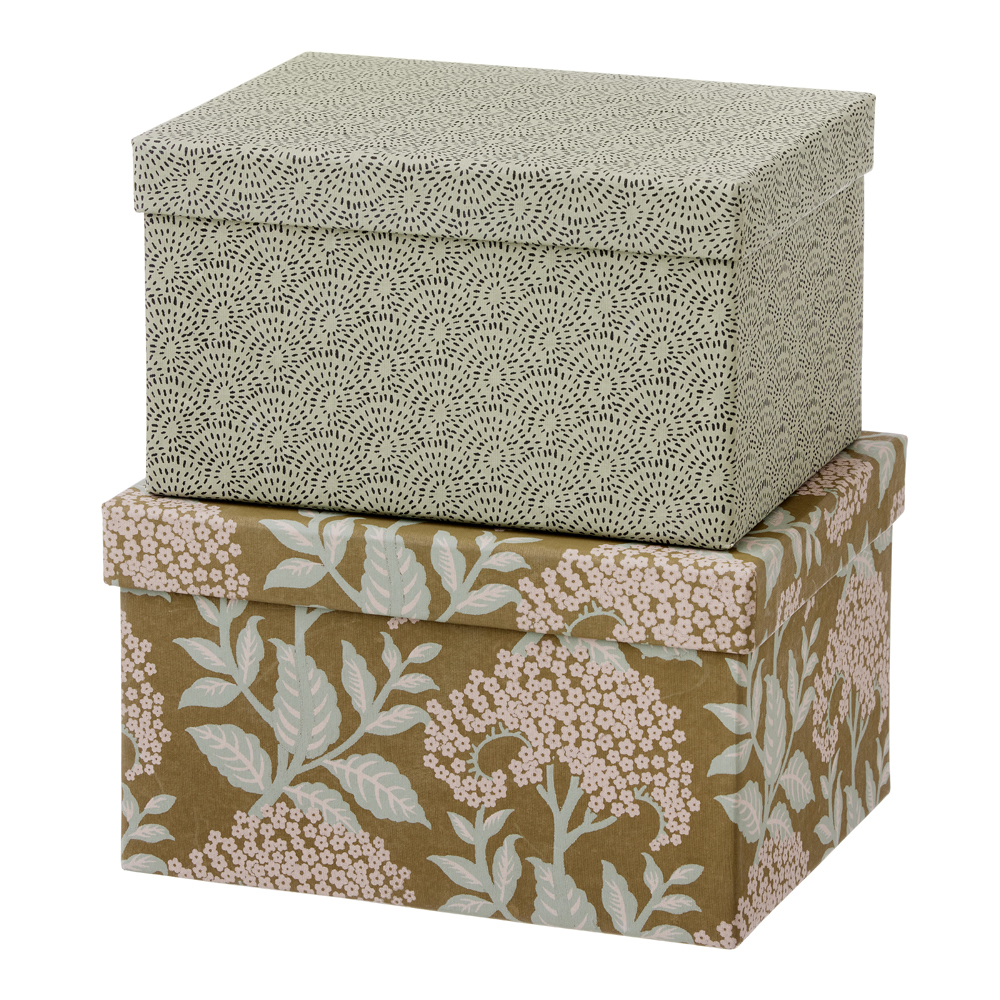 Bungalow - Duo Boxes Förvaringsask 2 delar 23/25 cm Oliv