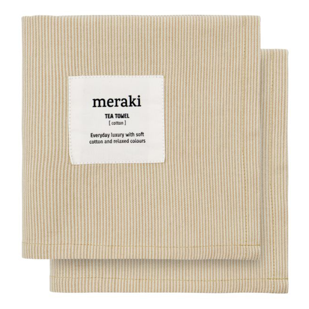 Läs mer om Meraki - Verum Kökshandduk 75x55 cm 2-pack Off white/Safari