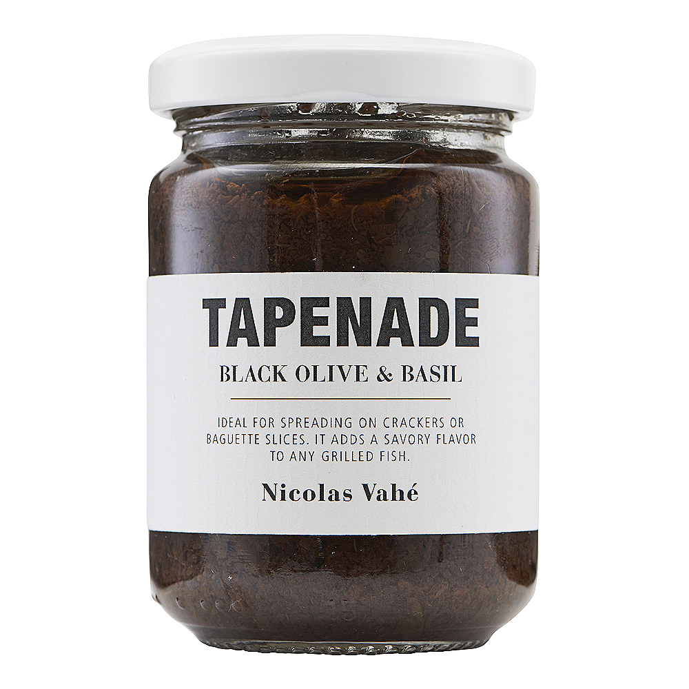 Läs mer om Nicolas Vahé - Tapenad Svarta oliver & Basilika 140 g