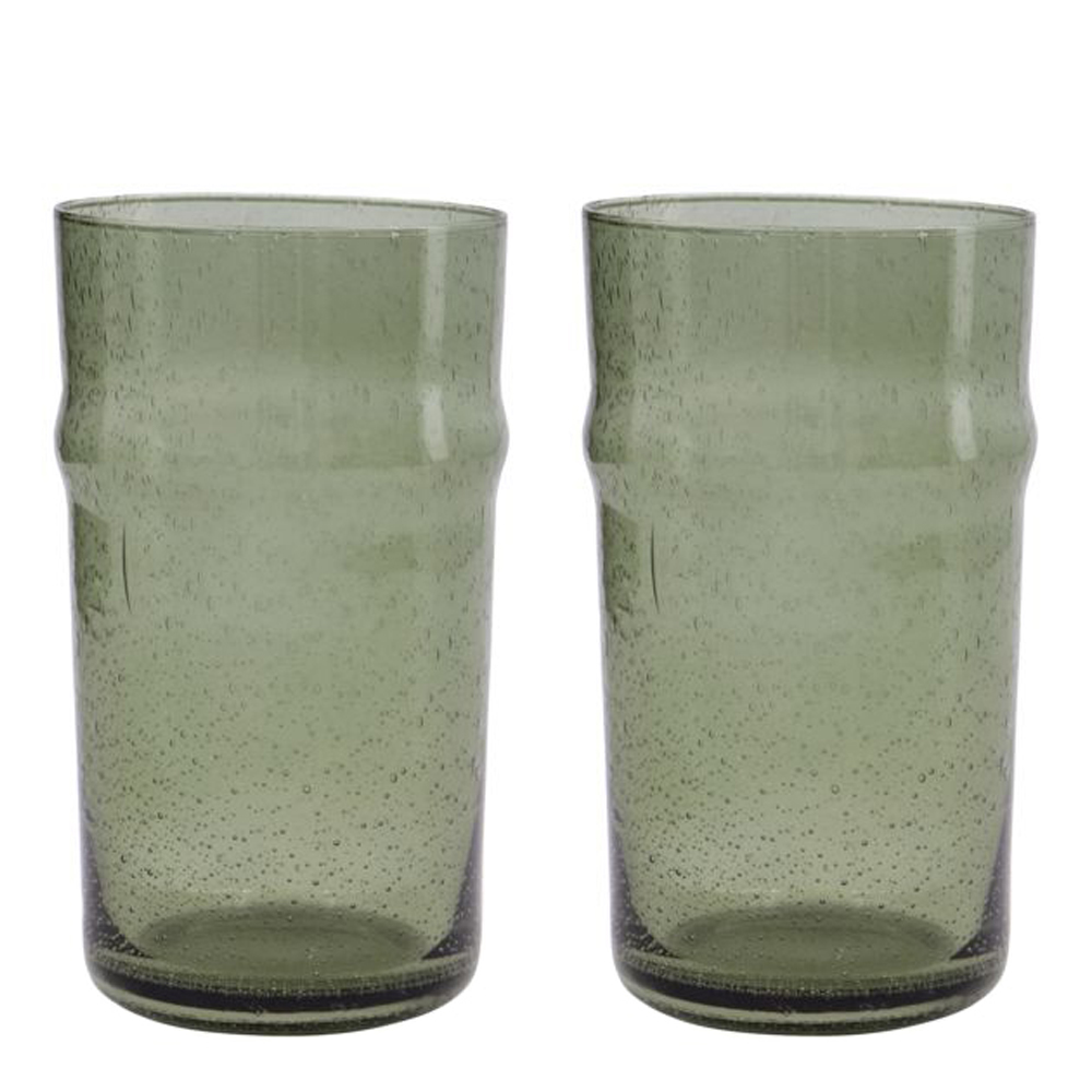 Läs mer om House Doctor - Rain Glas 14 cm 2-pack Grön