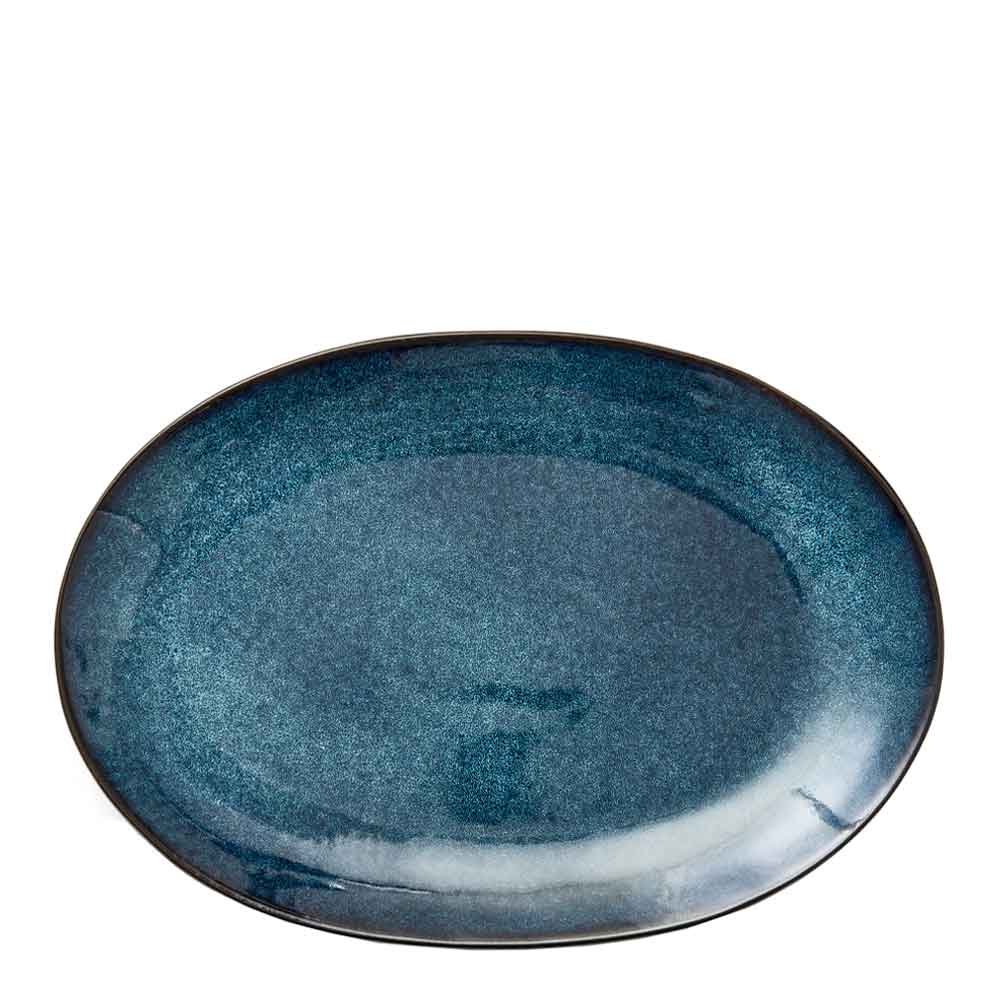 Bitz - Fat Oval 36x25 cm Svart/Mörkblå