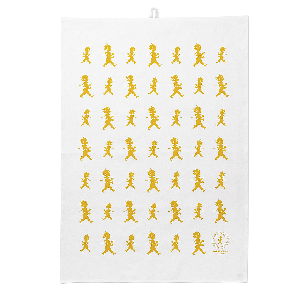 Handduk Vit/Gul 50x70 cm