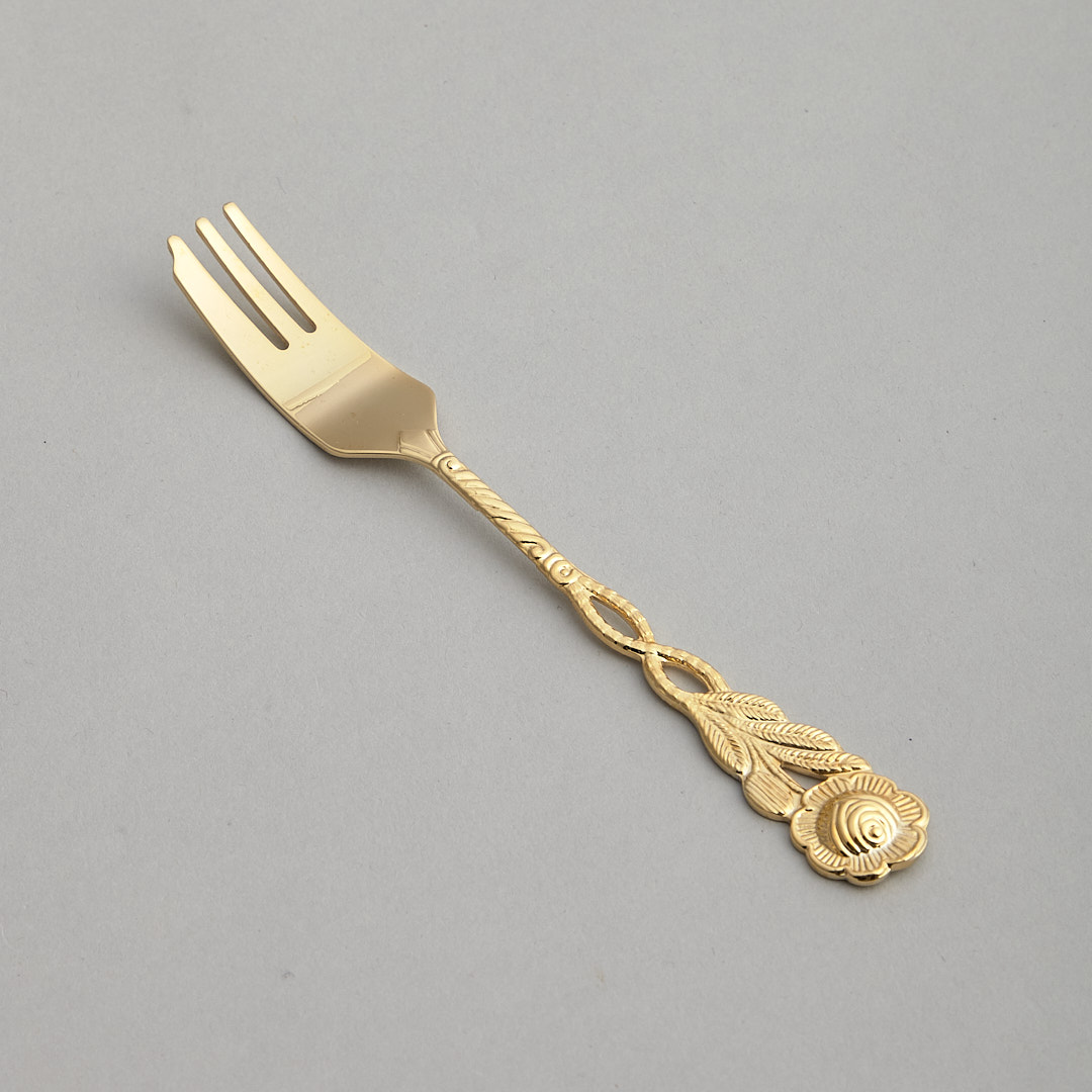 Vintage – SÅLD Tårtgafflar 14 cm 12 st Guld