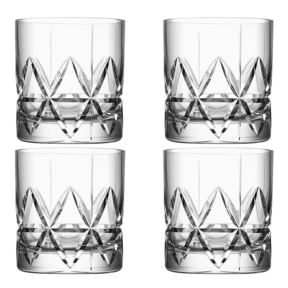 Orrefors - Peak Old Fashioned glass 25 cl 4 stk