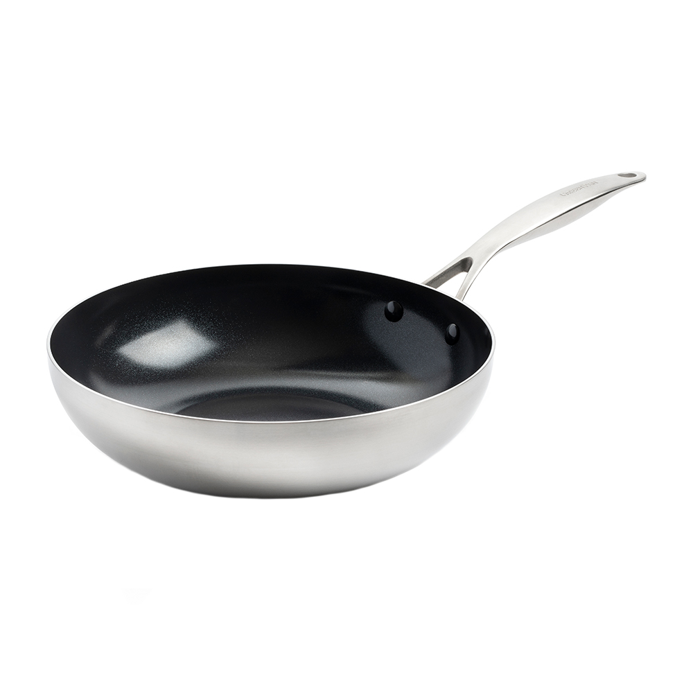 GreenPan - Geneva Wokpanna 28 cm 3.6 L Rostfri
