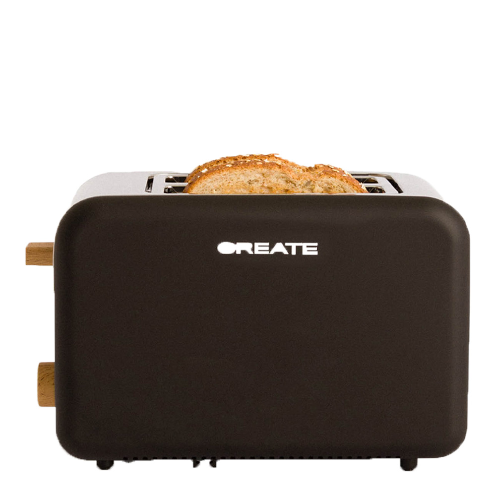 Create – Toast Retro Brödrost Svart