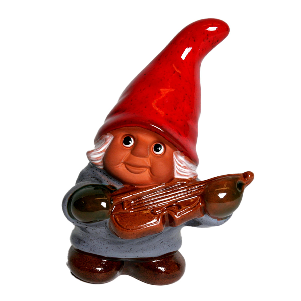 Rolf Berg Keramik - Musiknisse med fiol 13 cm