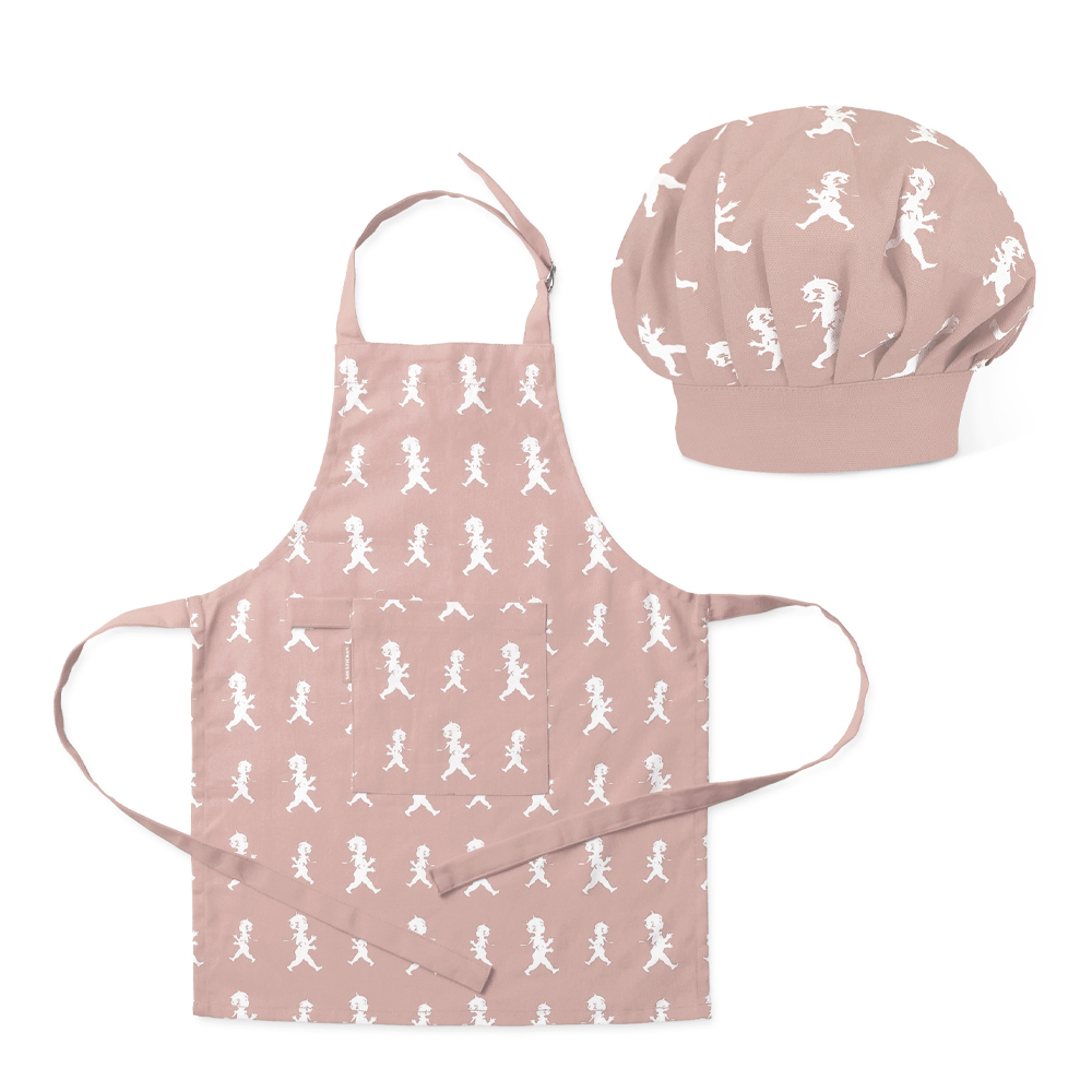 Solstickan - Solstickan Förkläde + Kockmössa Barn  Rosa