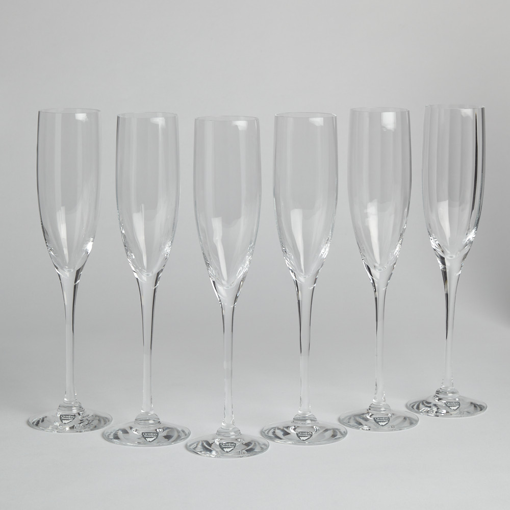 Orrefors - SÅLD "Optica" Champagneglas 6 st