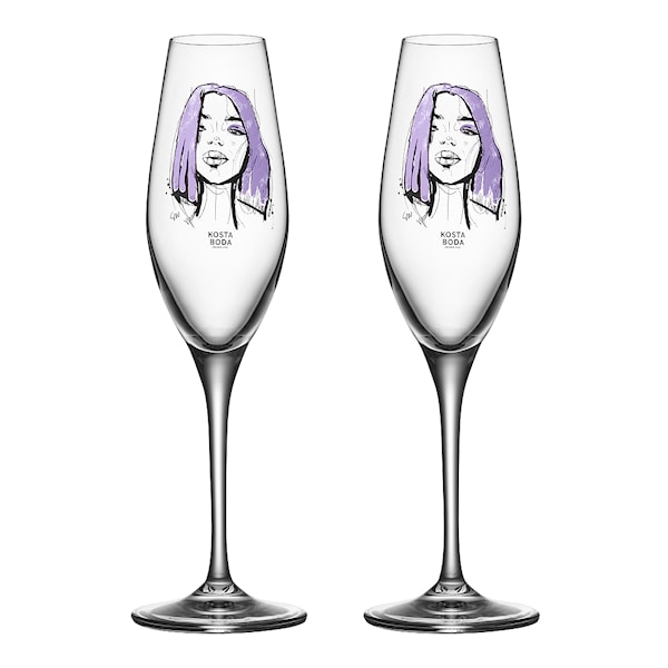 Kosta Boda All About You Champagneglass 2-pakning Forever Mine 