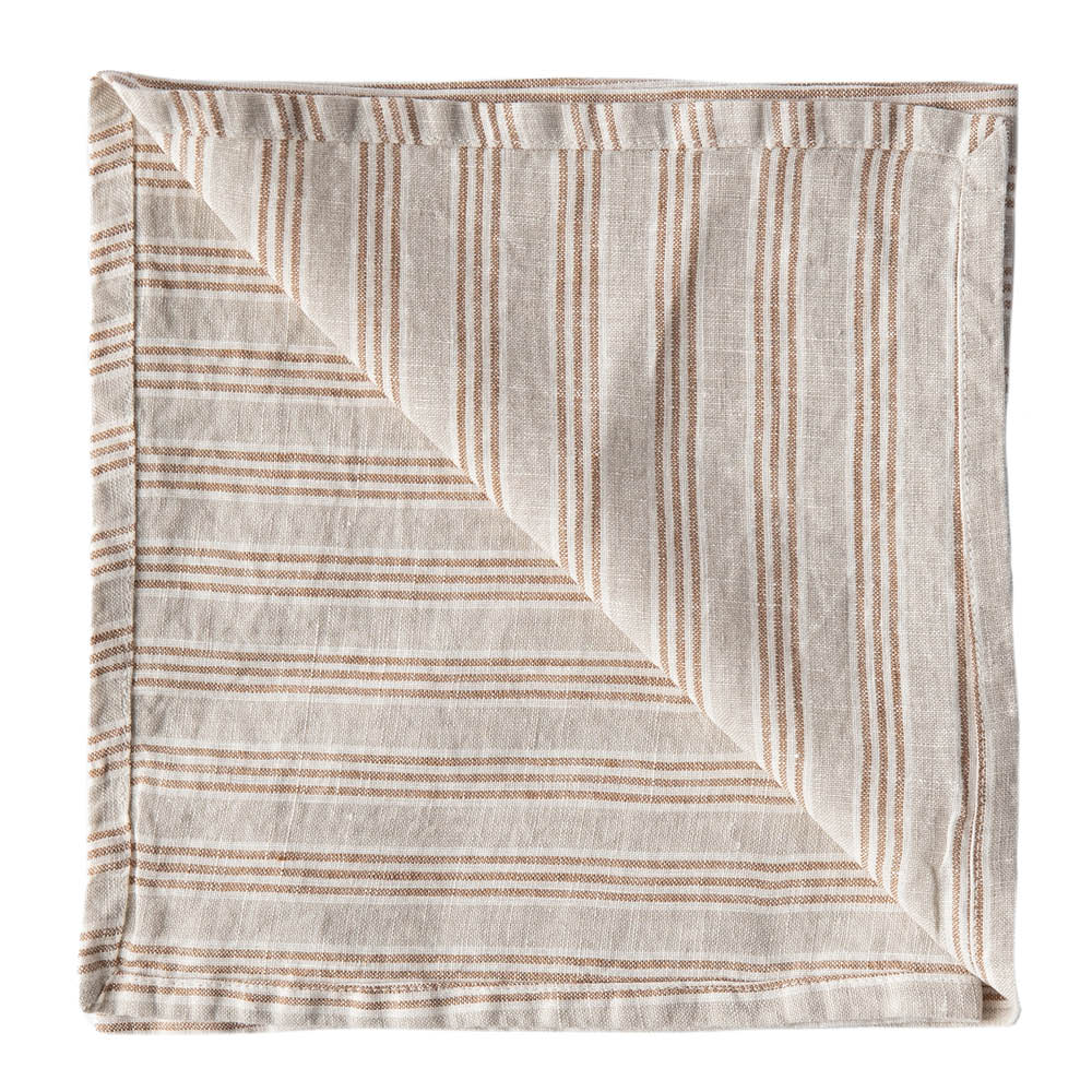 Tell Me More Interiors – Lin Servett 45×45 cm Hazelnut Stripe